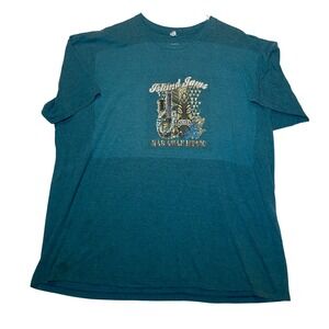 Island Jams Hawaiian Music Graphic T-Shirt Men's 3XL Teal Tropical Vacation‎